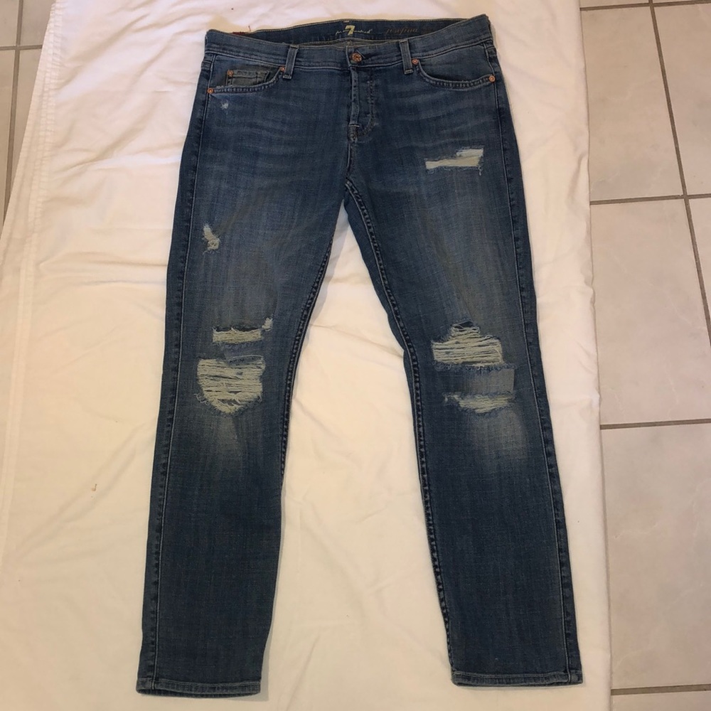 7 for All Mankind Josefina Skinny Boyfriend sz 28